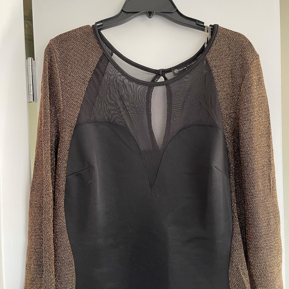 FTF dress black and gold